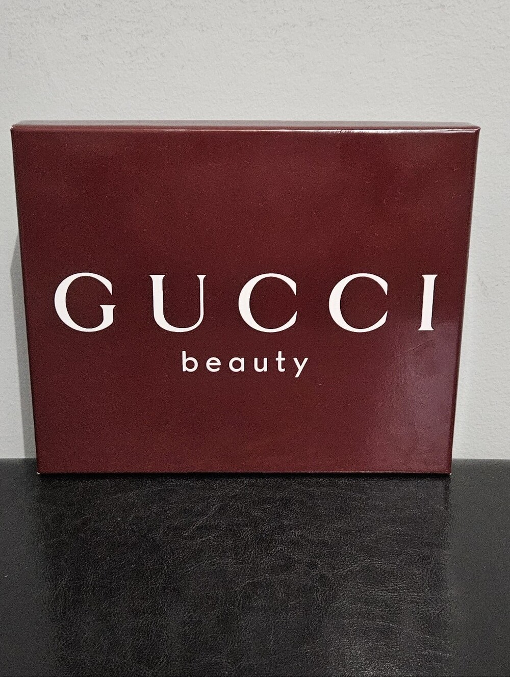 NWOT: Gucci Beauty Box in Burgundy and White